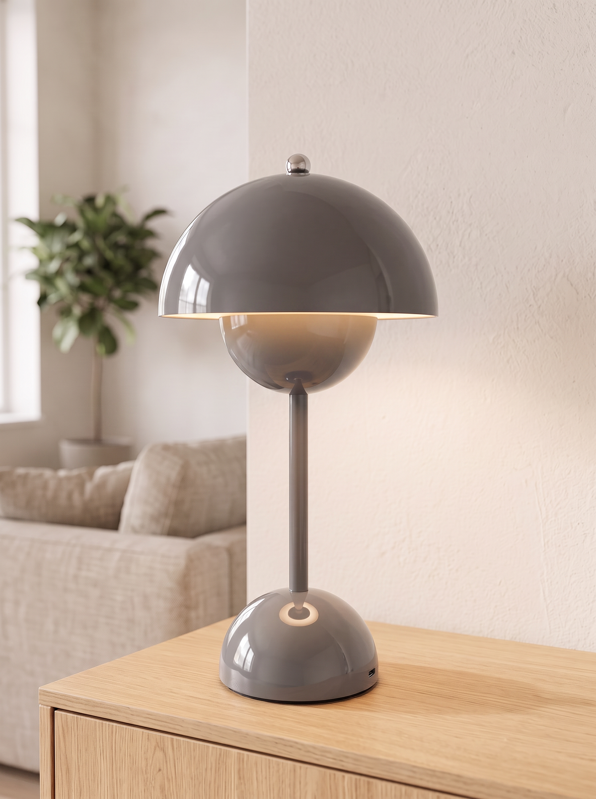 Flowerbud Retroinspirerad LED-bordslampa Uppladdningsbar