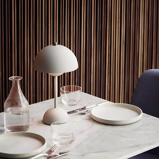 Flowerbud Retroinspirerad LED-bordslampa Uppladdningsbar