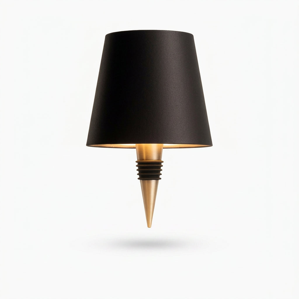 Flasklampa svart