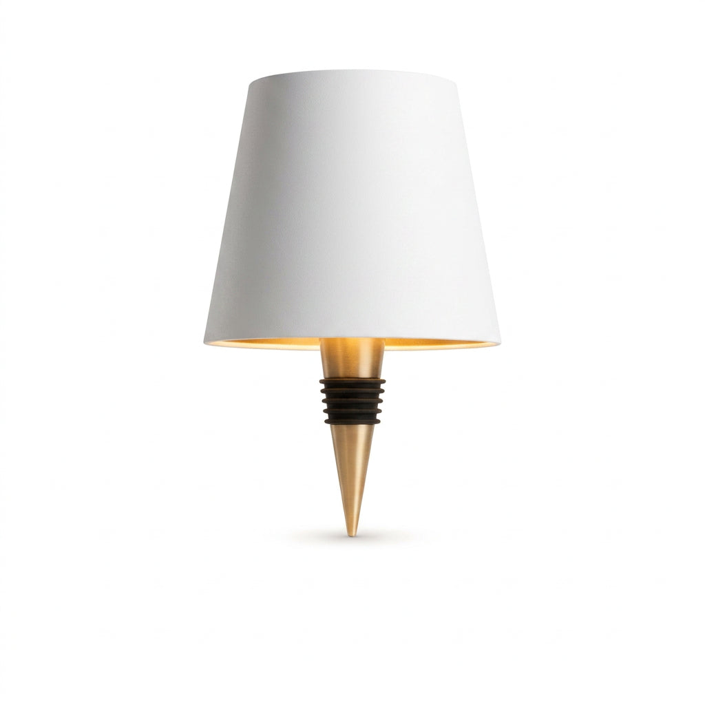 Flasklampa vit