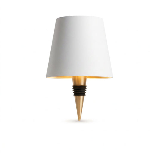 Flasklampa vit