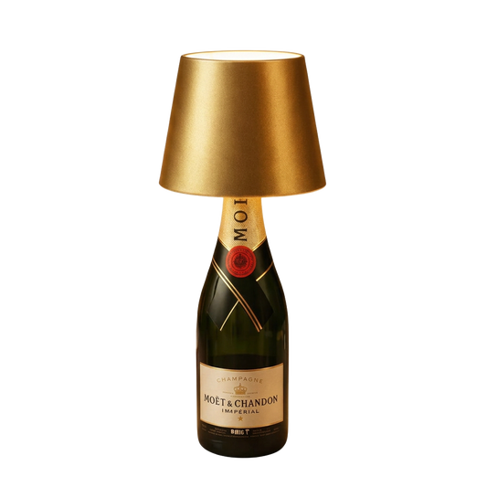 Flasklampa på Moët-flaska