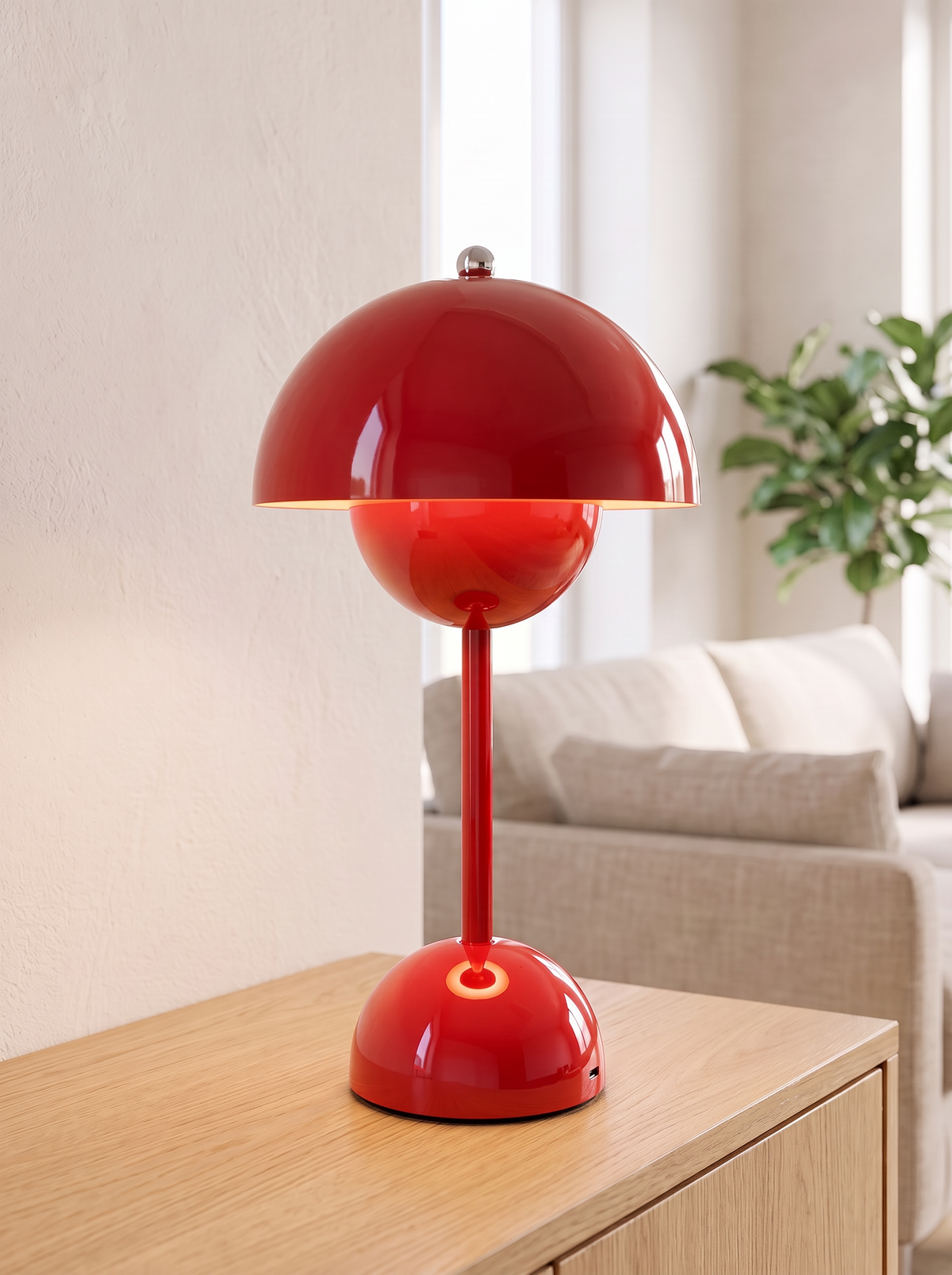 Flowerbud Retroinspirerad LED-bordslampa Uppladdningsbar